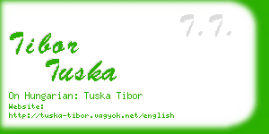 tibor tuska business card